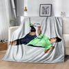 Manchester City Player Action Blanket Soft & Cozy Suitable for Seaside Office Chair Bed Four Seasons Universal Modern