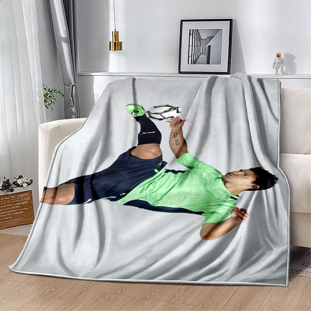 Manchester City Player Action Blanket Soft & Cozy Suitable for Seaside Office Chair Bed Four Seasons Universal Modern