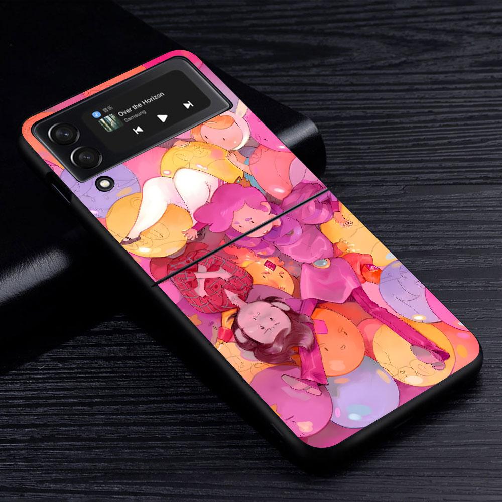 Fionna Cake Case for Samsung Galaxy Z Flip4 Flip3 5G PC Hard Cell Phone Shell Z Flip 4 3 Black Coque Zflip4 Zflip3 Cover