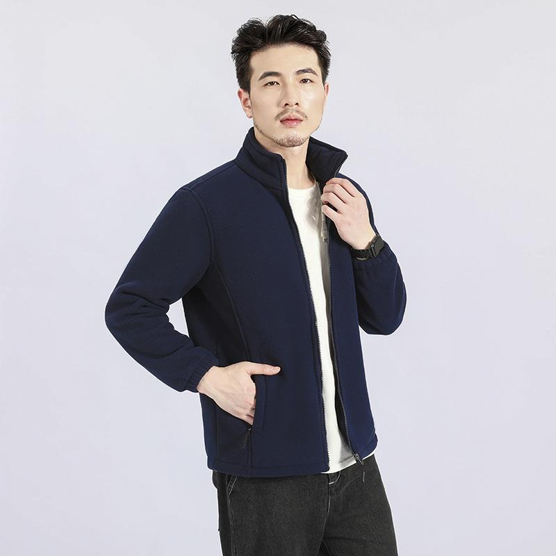 Outdoor Fashion Fleece Clothing Autumn and Winter Warm Top Casual Sweater Fleece Thickened Fleece Jacket Men