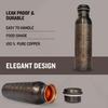 Copper Water Bottle 1 Ltr | Copper Water Bottle with Glass Set | Meena Work | 100% Pure | Leak-Proof | 2 Water Glass 300ml each