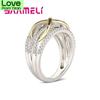 925 Sterling Silver Infinity Love Ring Shining Cubic Zircon Bowknot Letter 8 Eternity Promise Jewelry For Woman Girlfriend