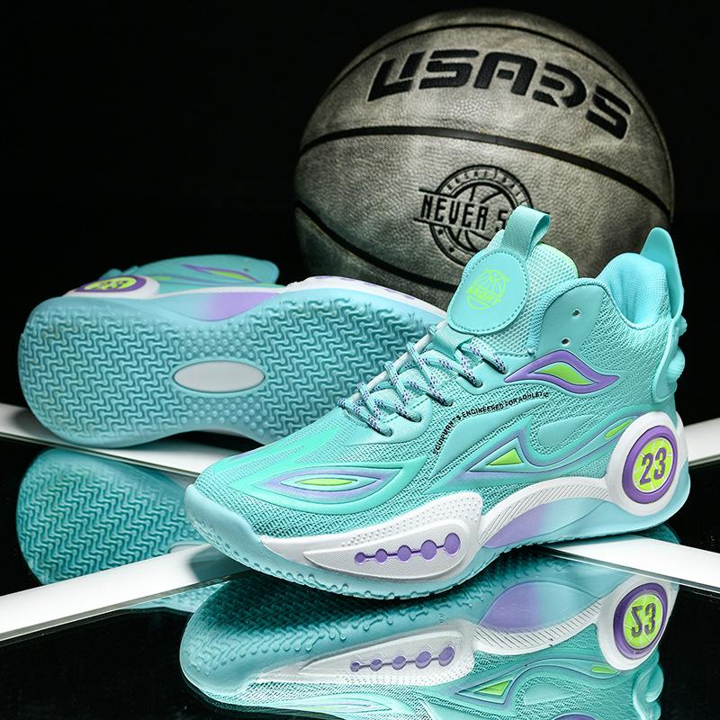 

New basketball shoes men and women teenagers actual training shoes EVA sole non-slip, wear-resistant and shock-absorbing sports shoes 45