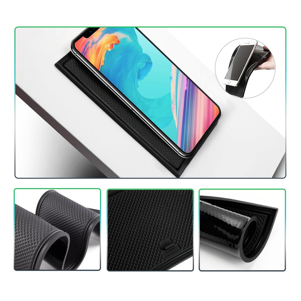 GAFAT Door Pocket Rubber Mats Center Console Silicone Tray for Honda Vezel Late Honda Interior Mats for and Vezel Custom Parts of (15 Pieces) & (1