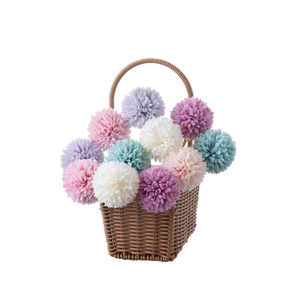 Dandelion Faux Flower Bouquet - INS Style Wedding Decoration Green Plants Handicraft