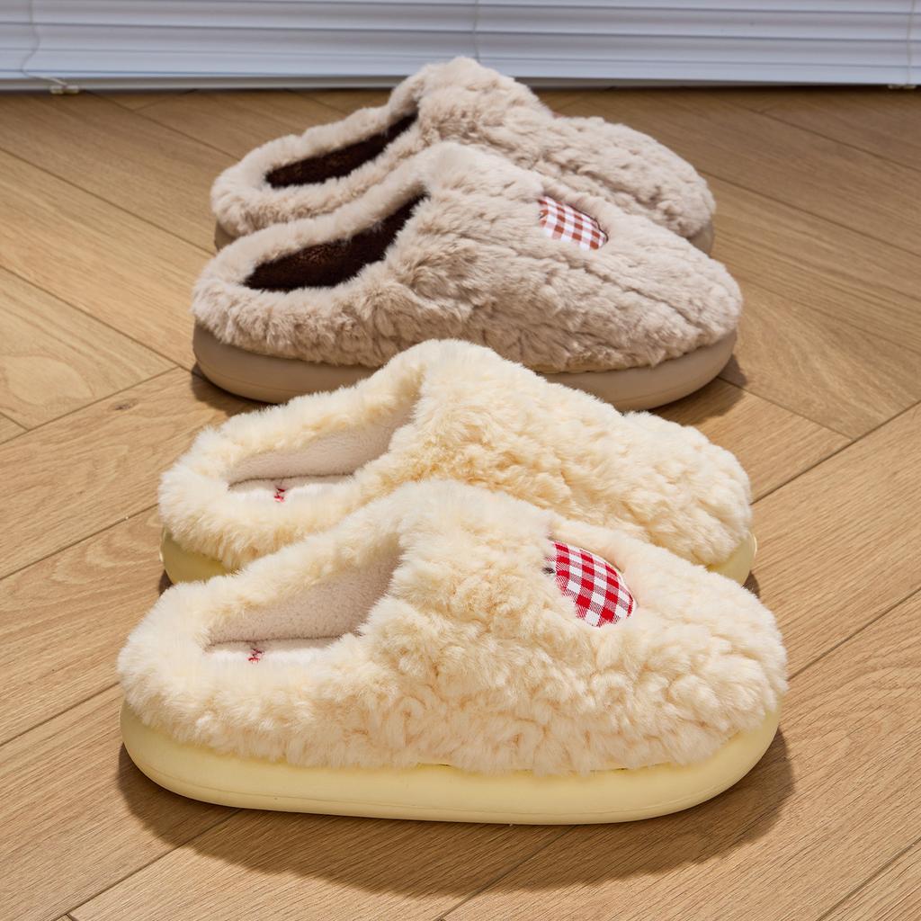 Niedliche Damen Hausschuhe Plüsch Warm Dicke Sohle Pantoletten Atmungsaktiv Weich Rutschfest Hausschuhe Innen Außen Herren Freizeit Hausschuhe