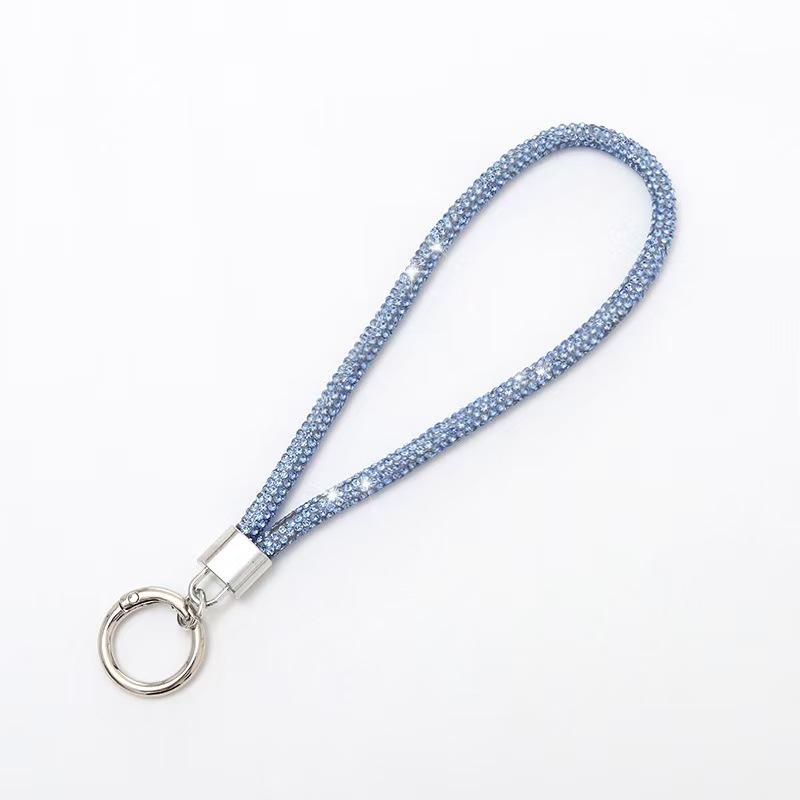 Bling Glitter Keychain Wrist Strap Anti-Lost Soft Phone Lanyard Hanging Cord for Backpack Pendant Outdoor Use