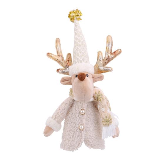 Christmas Wine Bottle Cover 3D Plush Santa Reindeer Snowman Champagne Bottle Topper Xmas Red Wine Bottle Bag for Holiday Dining Table Decor