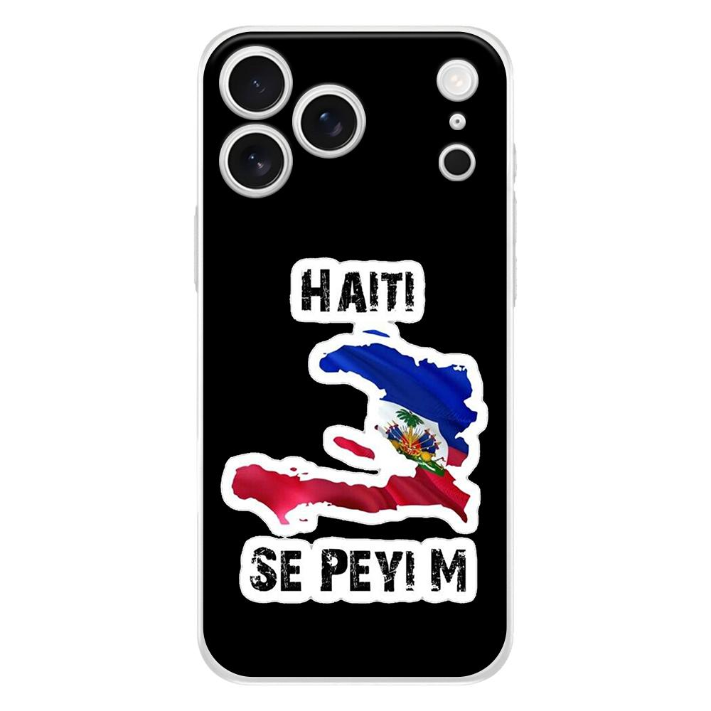 Soft Phone Case For iPhone 17 Air 16E 16 11 15 14 Pro MAX 12 13 7 8 Plus SE Easter Cover Fullback Protection shipping Haiti Flag