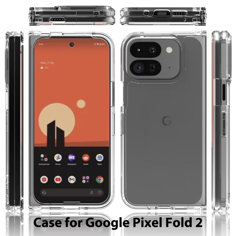 Für Google Pixel 9 Pro Fold 5G Hülle TPU+Acryl Klar Handyhülle, Integriertes Design