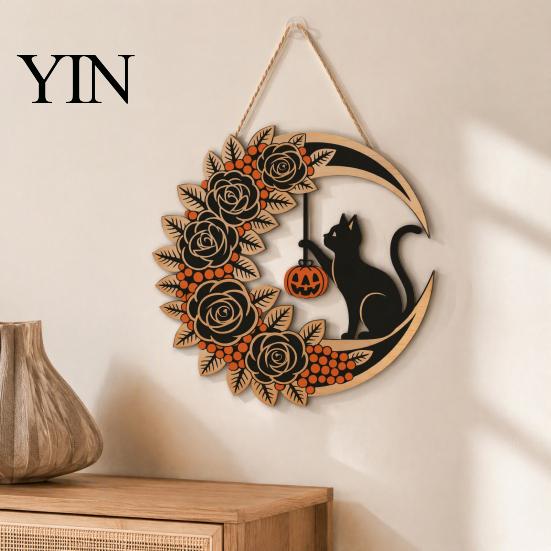 Christmas Tree Wall Decoration 2D Wooden Welcome Hanging Sign, Cartoon Santa Snowman Xmas Party Decor Door Hanger with Rope, Porch Front Holiday