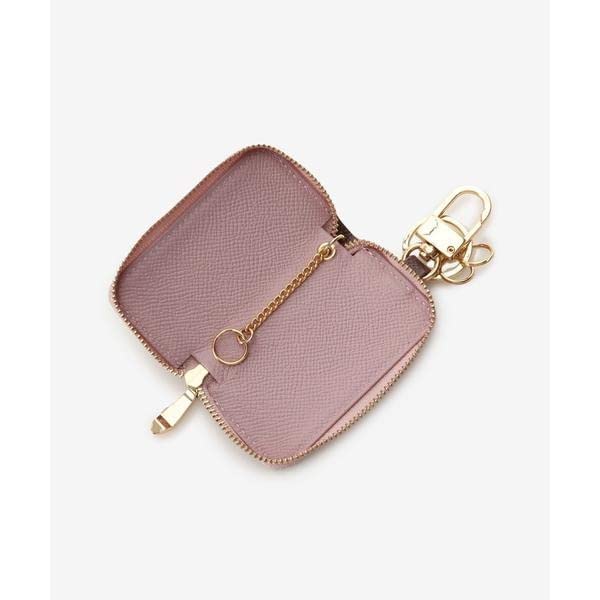 Thavasa Petit Key Case Inside Bicolor Round Zip Key Case 00122120285181 Brown [Samantha Choice] Women's