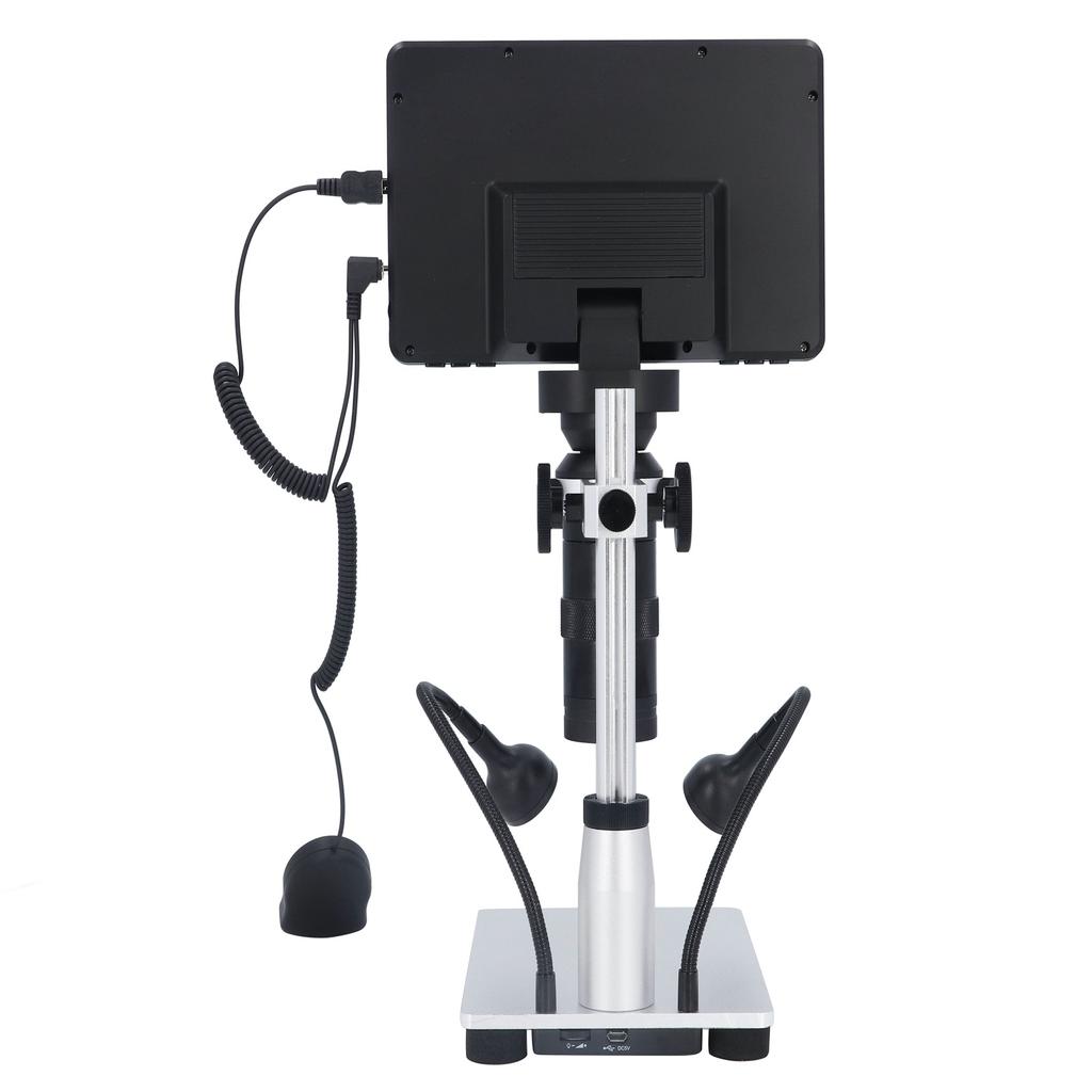 LCD Digital Microscope 1200X 1080P Video 12MP Accurate Focusing HD Repair Eyepiece 7in Screen