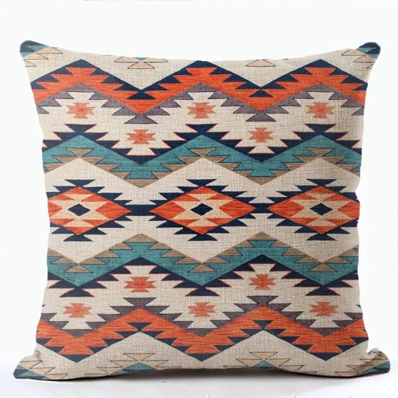 Geometric Home Decor Moroccan Ethnic Bohemian Cushion Cover Office Sofa Pillow Cover Outdoor Camping Hug Pillow Cover