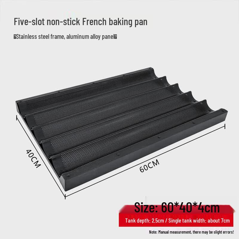 

Non-stick 5-Slot Baguette Baking Pan