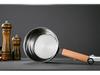 Stainless Steel Milk & Baby Food Pot with Thickened Base and Wooden Handle, Multi-functional Steamer Pot