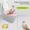 Kit Treinador de Banheiro para Gatos Universal Reutilizável Assento de Treino para Vaso Sanitário de Gato Sistema de Treino para Penico de Gatinho para Cuidados com Animais de Estimação em Casa
