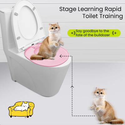 Kedi Tuvalet Eğitmeni Kiti Evcil Hayvan Bakımı için Evrensel Yeniden Kullanılabilir Kedi Tuvalet Eğitim Koltuğu Yavru Tuvalet Eğitim Sistemi