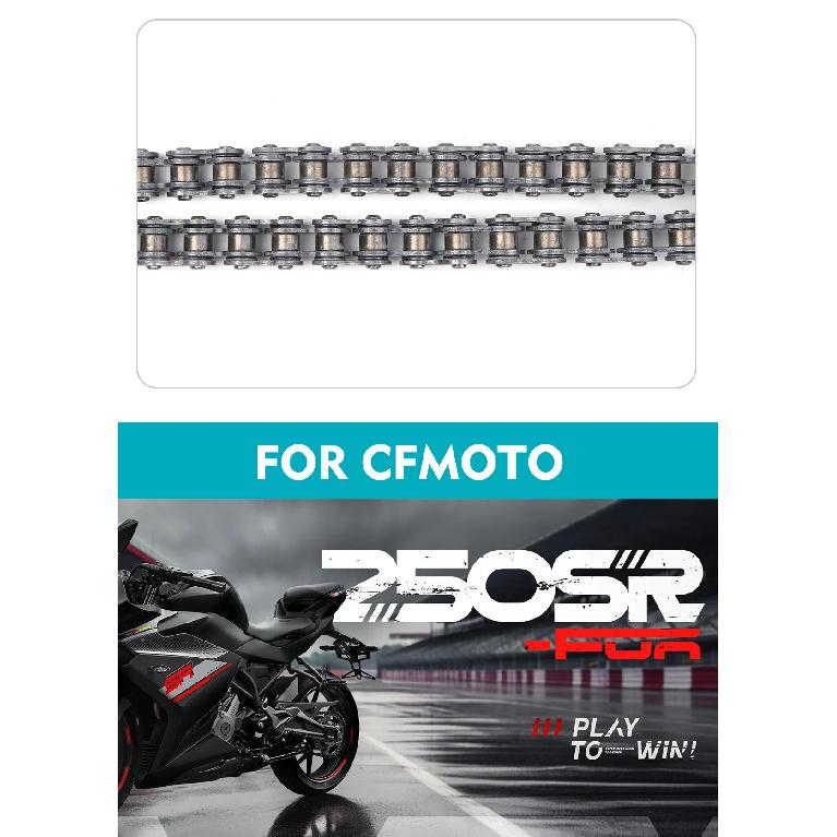 For CFMOTO Chain 106T 250SR 250SR-FUN 450NK 450SR Motorbike Chain Motorcycle Accessories Original Parts