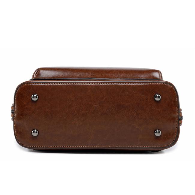 Dámský Retro Leather Oil Wax Hovězí kožený batoh pro volnočasovou módu