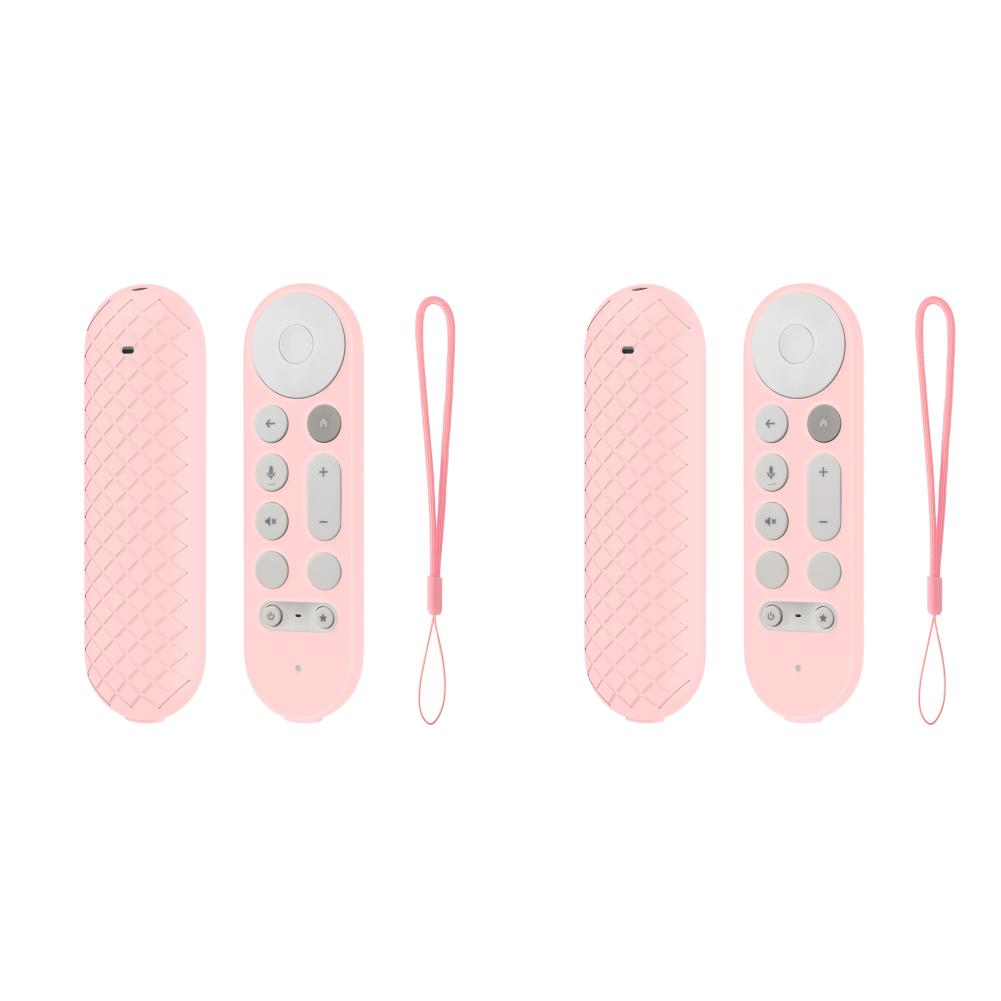 Silicone Remote Case Anti-Slip Protective Controller Sleeve Skin with Lanyard Remote Protective Case for Google TV Streamer 4K