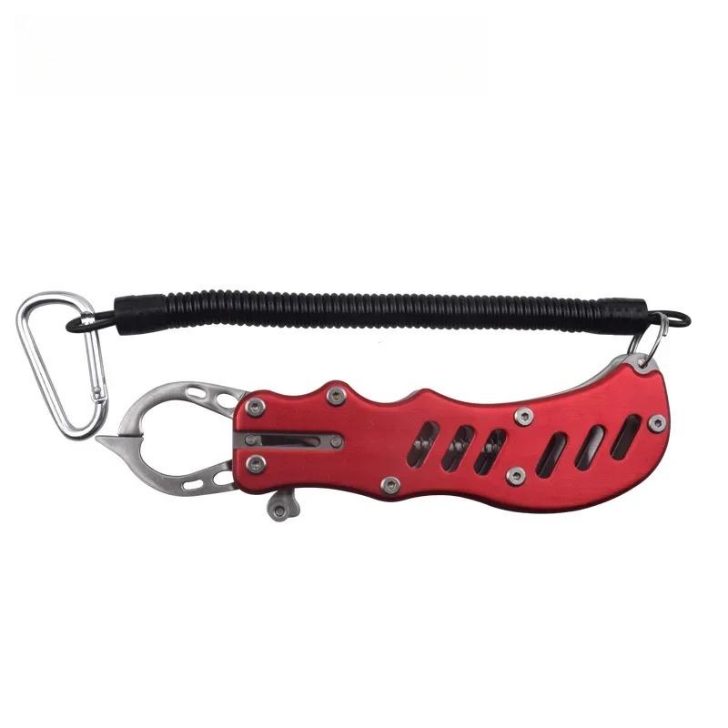 Portable Fishing Gripper Stainless Steel Lock Fish Lip Grabber Powerful Gripper Trigger Ice Sea Fishing Tackle Gear Accessories