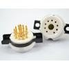 1Pcs 95 Ceramic Base 9Pin Tube Socket Beryllium Copper Chassis Mount Tube Base  Audio AMP DIY Parts