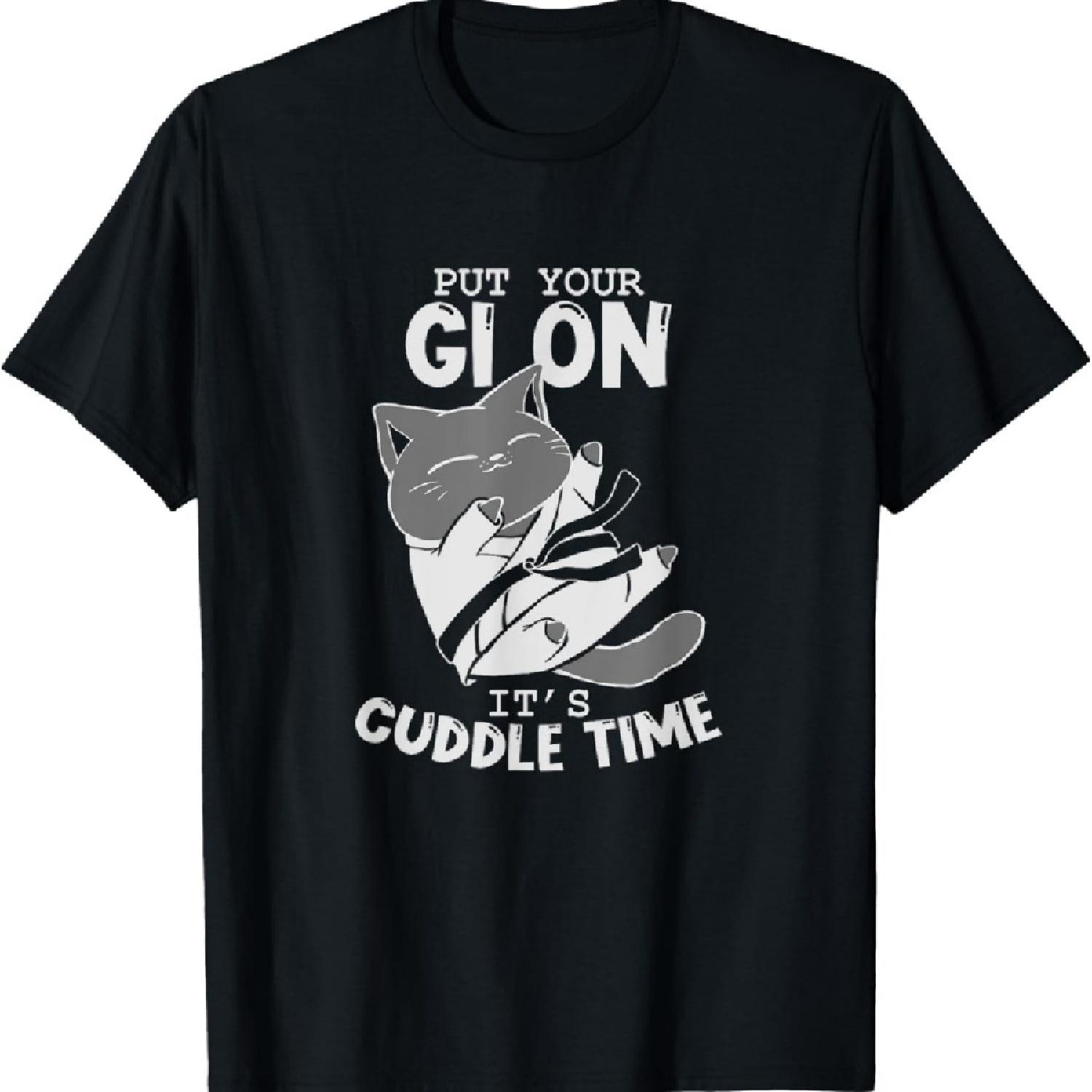 

Brazilian Jiu Jitsu Fighting Cat Put Your Gi On It s Cuddle T-Shirt S