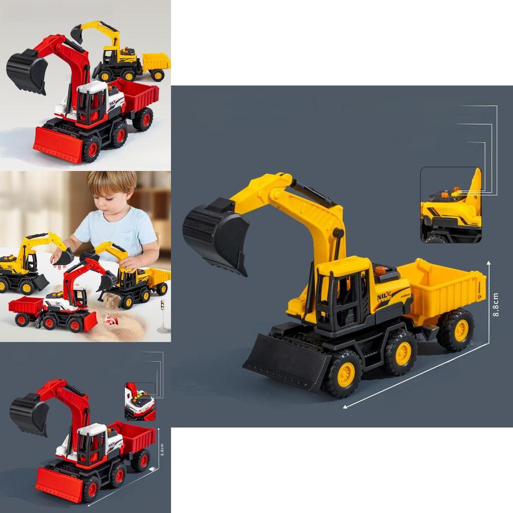 Inertia Construction Vehicle Toy With Lights For Toddlers 23 Years Old