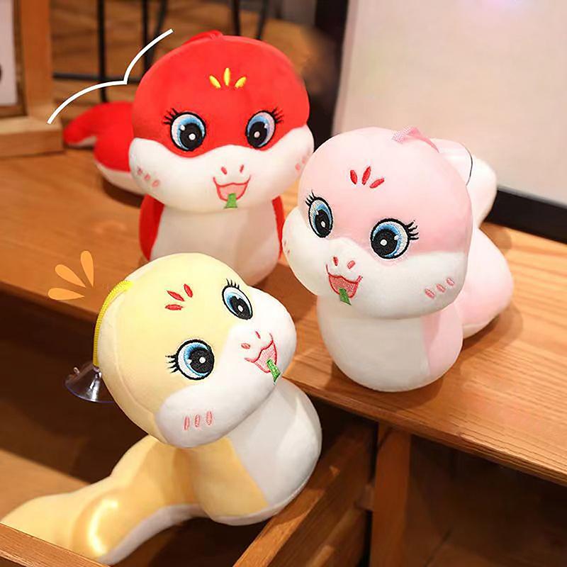 Portachiavi Ciondolo Peluche Serpente Zodiacale Carino da 30 cm Bambola Imbottita Mascotte Portafortuna Regali Per Bambini Decorazione Anno Cinese