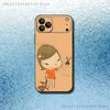 Süße Y-Yoshitomo N-Nara Handyhülle Für iPhone 17,16,15,14,13,12,Pro,Max,Plus,E,SE4,Air,Mini Schwarze Weiche Hülle