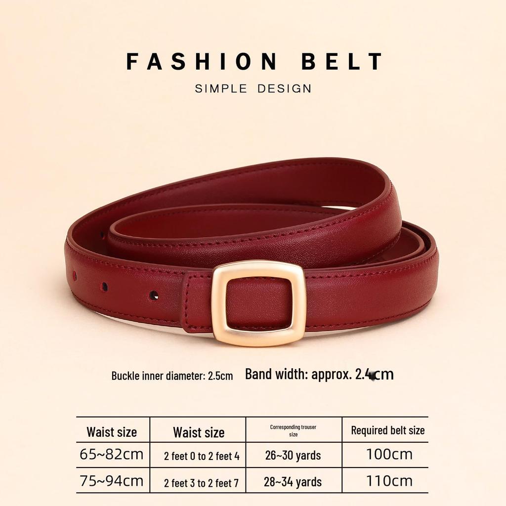 Women's Trendy Cowhide Jeans Belt - 2025 Elegant, Versatile Decorative Waistband
