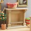 1/12 Scale Wood Miniature Mantelpiece Model Figurine Unpainted Perfect for Dollhouses Decoration and Crafting Project