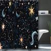 Starry Sky Modern Stye Bathing Curtain  Bathroom Shower Curtain Waterproof With 12 Hooks Home Deco Free Ship