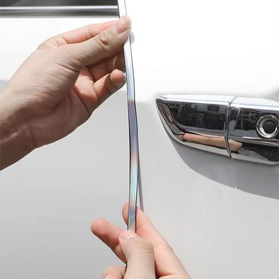 5M Chrome Car Door Edge Protection Strips Noise Isolation Sealant Car Door Rubber Seal Strip Sound Insulation Door