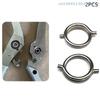 2 Pcs Chicken Bone Scissors Accessories Spring Wire Diameter 1.8mm Outer Diameter 15mm Nickel Plated Steel Torsion Spring