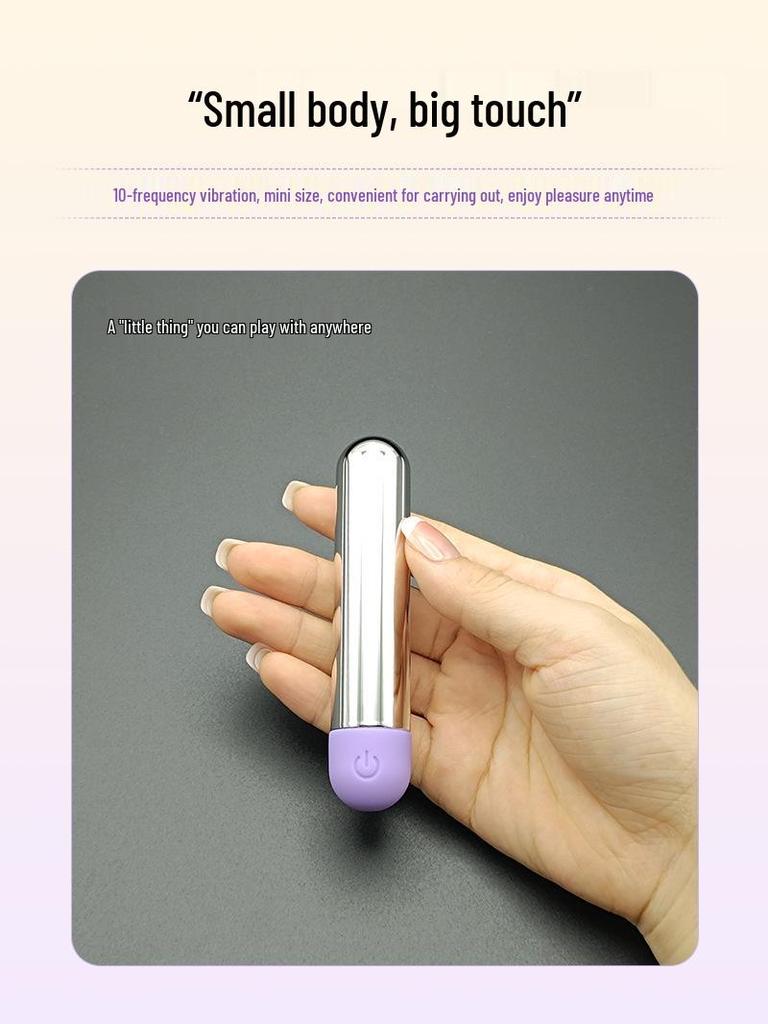 USB Rechargeable Handheld Female Vibrator: Low Noise & Compact Bullet Egg with Color Box Packaging