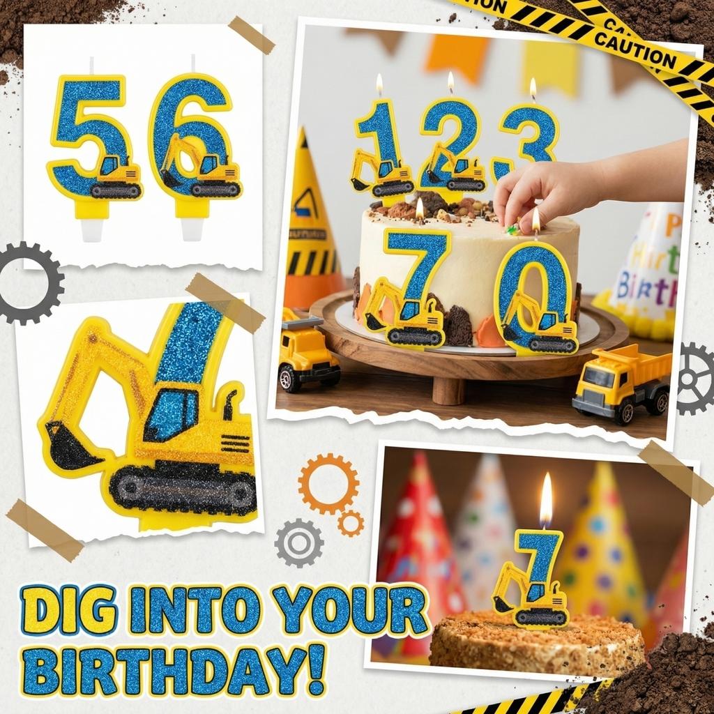 Fashion Cartoon Creative Birthday Candles Party Digital Candles