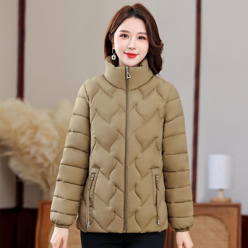 2025 Winter Women's Short Padded Jacket Western-style New Plus-size Thin Cotton Jacket Slim Slimming Jacket