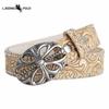 Classic Embossed Color Changing Western Cowboy Belt Buckle Belt Edge Smooth Buckle Personality Belt