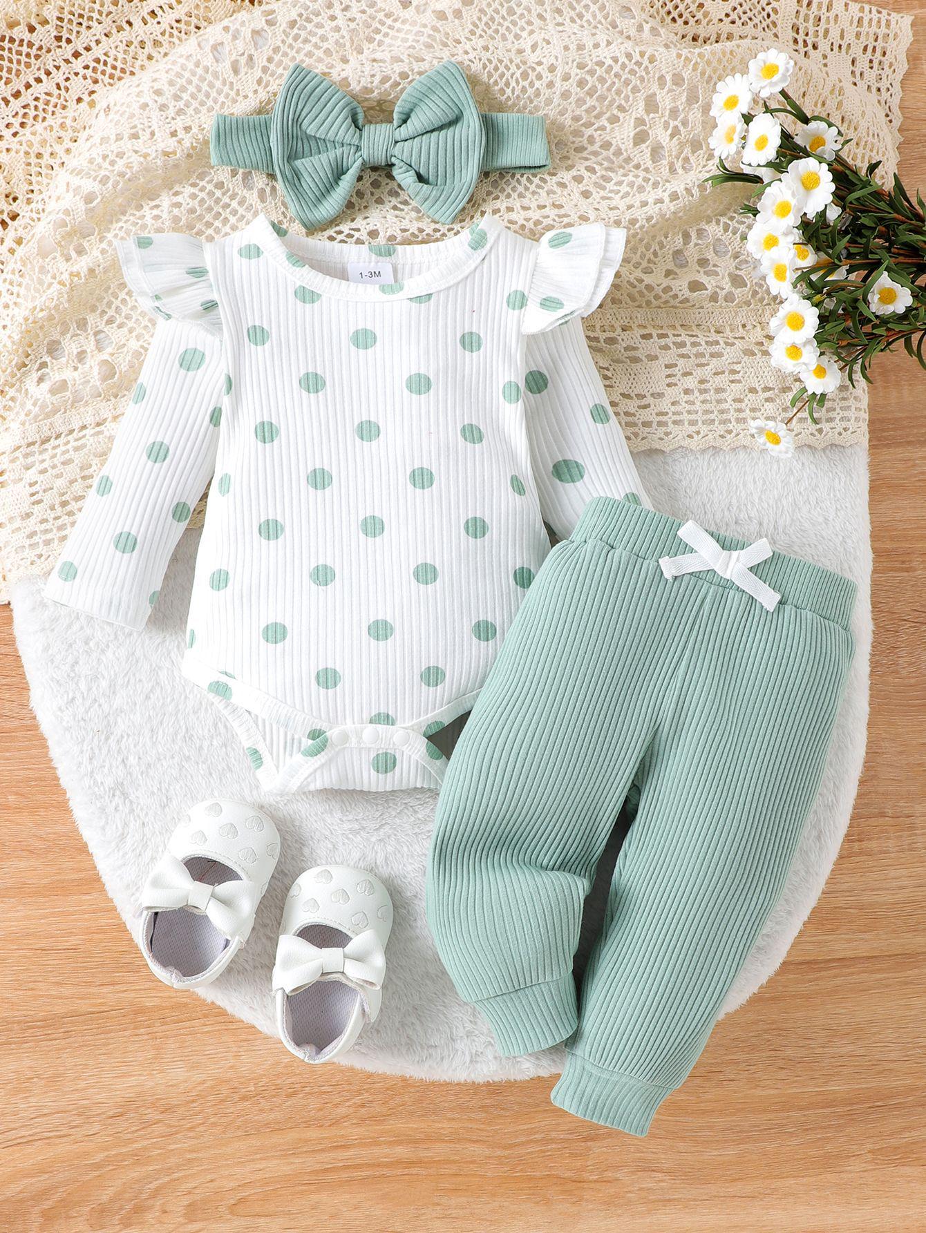 

Корейский белый боди и зеленые штанишки для малыша, набор, Осень 2025 9-12 Months зелёный