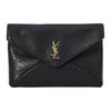 Ysl Cassandre Logo Chain Shoulder Strap Lambskin Envelope Crossbody Bag Women Bags Black 847638-AACYT-1000