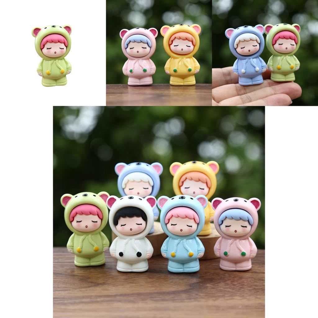 Creative Cartoon Girl Sweater Doll With Resin Material For Kids And Bedroom Decor