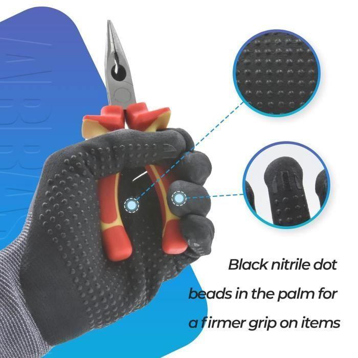 Gants de Travail - Mustbau - N1706 - Écran Tactile - Résistant à l'Abrasion - Ventilé