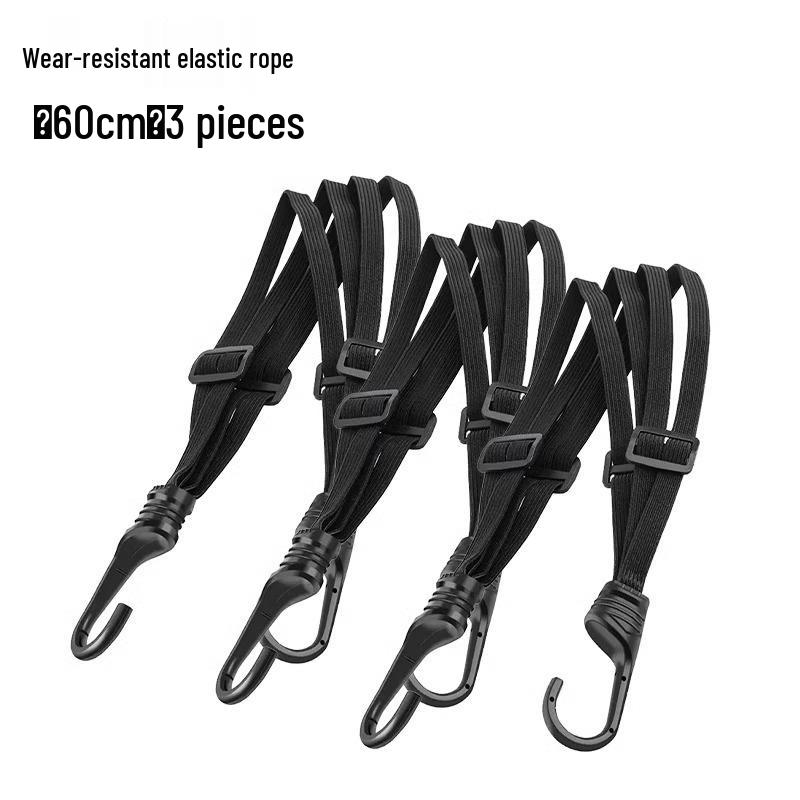 Motorcycle Elastic Bungee Cord Tie-Down Strap for Rear Seat, Helmet, and Luggage
