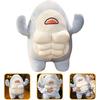 Adorable Muscular Shark Plush - Soft Stuffed Animal for Kids, Decorative Blue Shark Doll for Home, Table, Sofa, and Baby Snuggling
