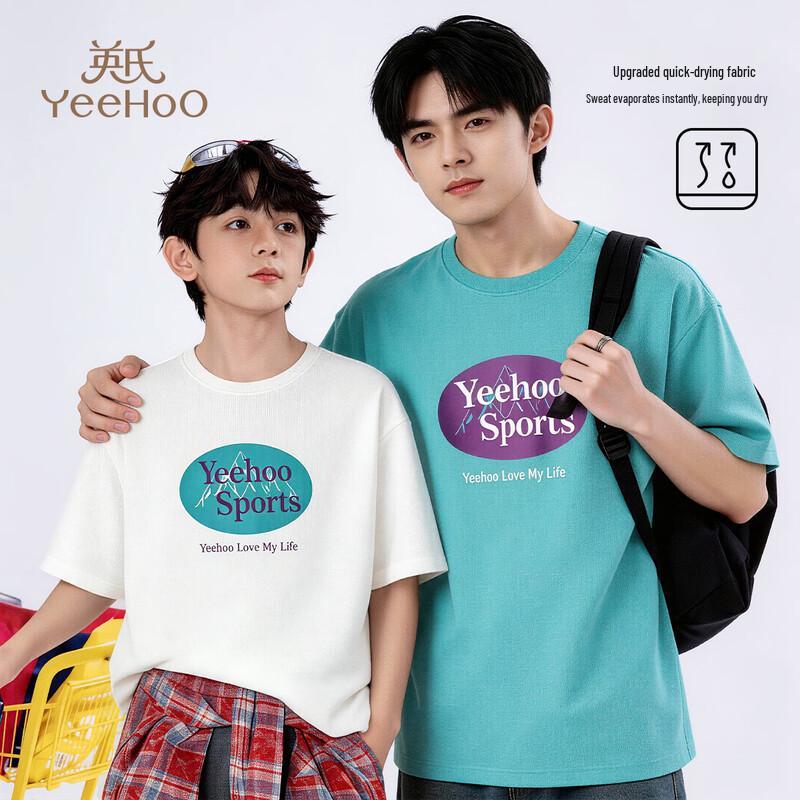 YEEHOO Kids Unisex Moisture-Wicking Printed Short Sleeve T-Shirt 150