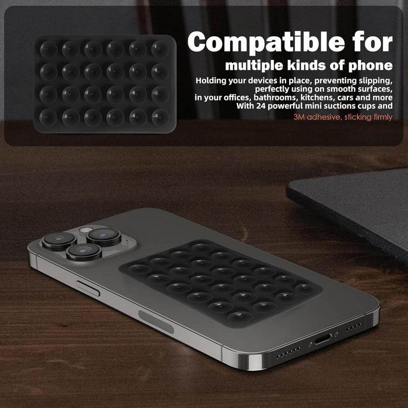 Silicone Suction Phone Holder Mat Multifunctional Suction Cup Wall Stand Square Anti-Slip Single-Sided Case Mount Back Sticker