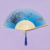 Traditional Folding Fan for Summer, Portable Folding Fan for Hanfu Dance, Qipao Show, New Chinese Style, Portable Gift Bamboo Fan
