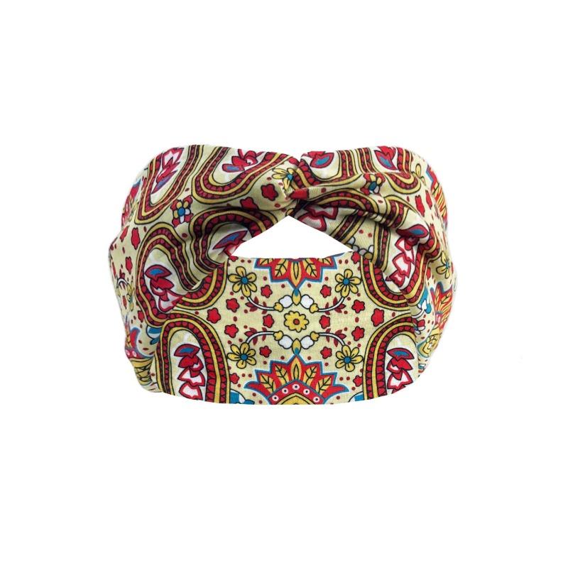 Yoga Headband Bohemian Style Sports Headscarf Women's Cashew Flower Sweat Absorbing Elastic Headband